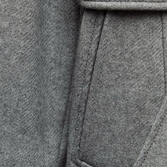 NEW WITH TAGS ZARA LONG LINE BELTED WOOL BLEND COAT - Picture 12 of 13